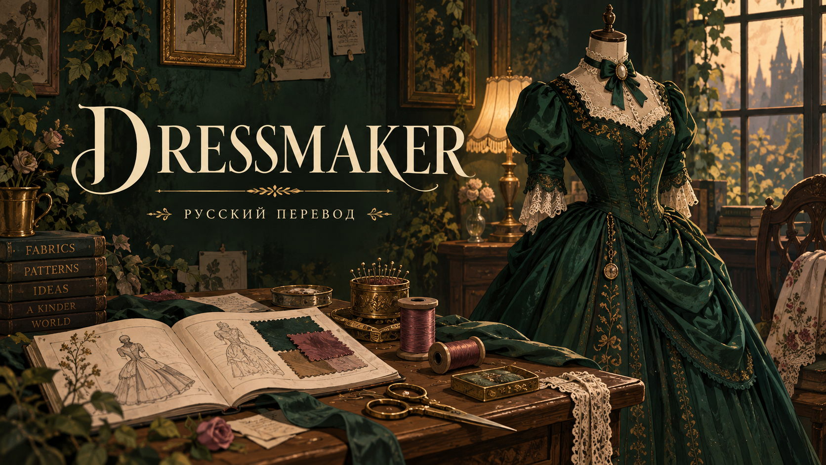 Авторская обложка перевода Dressmaker: платье в мастерской